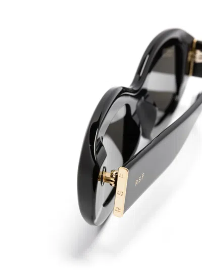 Retrosuperfuture Oval-frame Tinted Sunglasses In Black