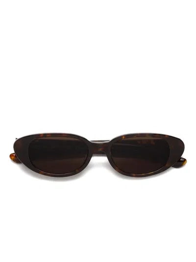 Retrosuperfuture Oval-frame Vega Sunglasses In Brown