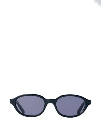 Retrosuperfuture Oval-frame Sunglasses In Black