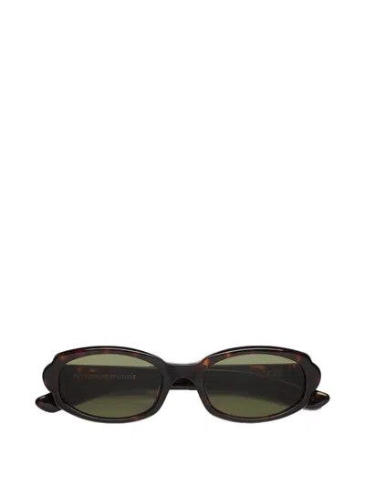 Retrosuperfuture Oval-frame Sunglasses In Brown