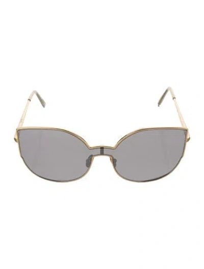 Pre-owned Retrosuperfuture Oversize Tinted Sunglasses In Gold