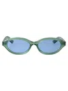 Retrosuperfuture Geometric Sunglasses In Green