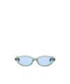 Retrosuperfuture Pharoah Irregular Frame Sunglasses In Green