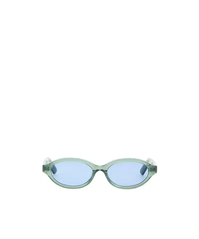 Retrosuperfuture Pharoah Irregular Frame Sunglasses In Green