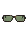 Retrosuperfuture Pilastro 3627 Tortoiseshell Rectangular Sunglasses In Brown