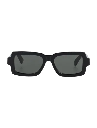 Retrosuperfuture Pilastro Rectangular Sunglasses With Angular Design In Black