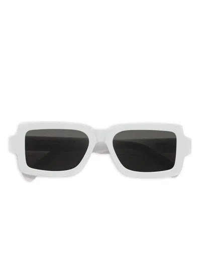 Retrosuperfuture Pilastro 方框太阳眼镜 In White