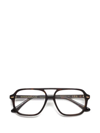 Retrosuperfuture Pilot-frames Glasses In Brown