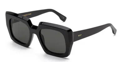 Retrosuperfuture Piscina Pink Bkk Men's Sunglasses Black Size 54