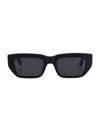Retrosuperfuture Ra Bold Rectangular Frame Sunglasses In Black
