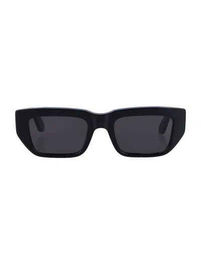 Retrosuperfuture Ra Bold Rectangular Frame Sunglasses In Black