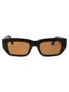 Retrosuperfuture Black Striped Acetate Sunglasses