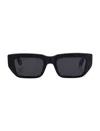 Retrosuperfuture Square Frame Sunglasses With Zeiss Extra Black Lenses