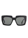Retrosuperfuture Rectangle-frame Sunglasses In Black