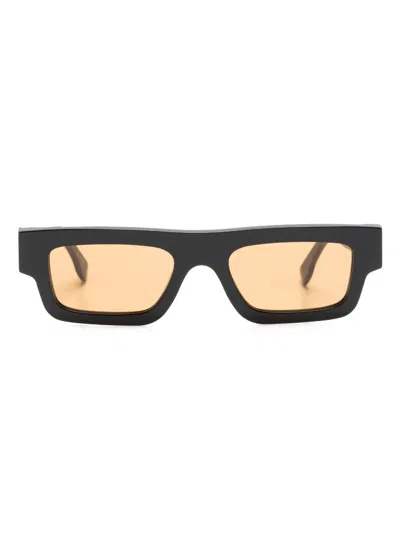 Retrosuperfuture Rectangle-frame Tinted Sunglasses In Black