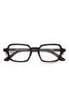 Retrosuperfuture Rectangle-frame Tortoiseshell Glasses In Brown