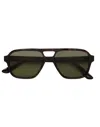 Retrosuperfuture Rectangular Acetate Sunglasses With Cut-out Bridge In Brown