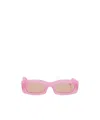 Retrosuperfuture Zaga Rectangular-frame Sunglasses In Pink