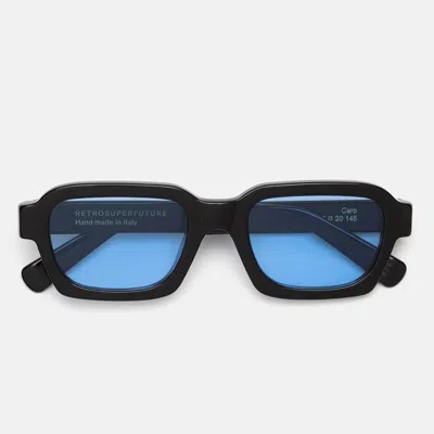 Retrosuperfuture Caro Rectangular Sunglasses In Black