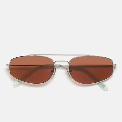 Retrosuperfuture Retro Super Future Sunglasses Tema 2.0 Bordeaux X4 G Silver/brown Faded Unisex In Multi