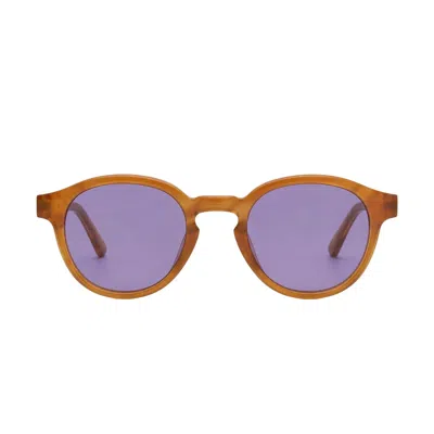 Retrosuperfuture Retro Super Future Sunglasses The Warhol Light Havana Zgz Light Brown/purple Unisex In Blue