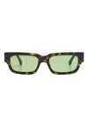 Retrosuperfuture Roma Rectangle-frame Sunglasses In Brown