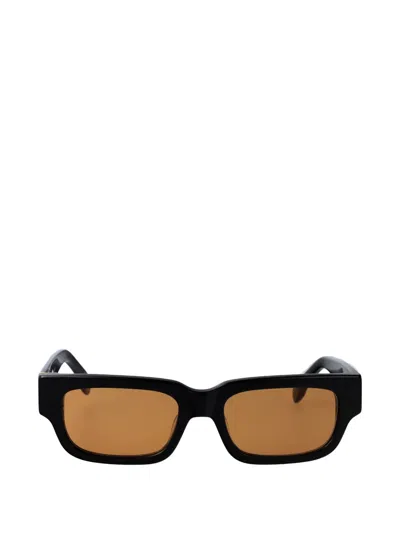 Retrosuperfuture Roma Rectangle-frame Sunglasses In Black