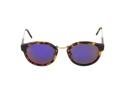 Retrosuperfuture Round Frame Sunglasses In Brown