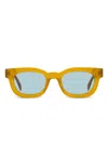 Retrosuperfuture Unisex Retro Oval Sunglasses Sempre Heo Matte Clay 52mm In Yellow