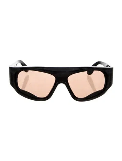 Pre-owned Retrosuperfuture Shield Mirrored Sunglasses In Black