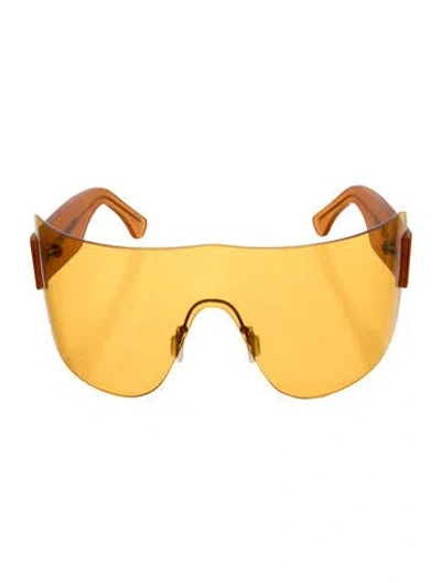 Pre-owned Retrosuperfuture Shield Tinted Sunglasses In Orange