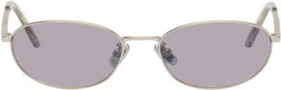 Retrosuperfuture Silver Uovo Sunglasses In Metallic