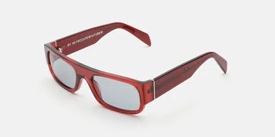 Retrosuperfuture Smile Jib Men's Sunglasses Burgundy Size 54