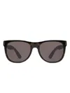 Retrosuperfuture Snakeskin-detail Square Sunglasses In Black