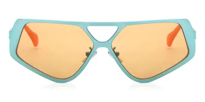 Retrosuperfuture Spazio Hyperbolic 1qm Men's Sunglasses Blue Size 58