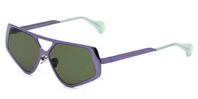 Retrosuperfuture Spazio Hyperbolic 9ys Men's Sunglasses Purple Size 58