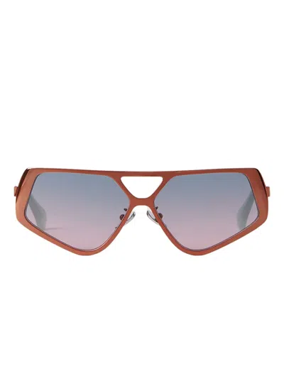 Retrosuperfuture Spazio Hyperbolic Sunglasses In Orange