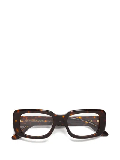 Retrosuperfuture Square Frame Glasses In Brown