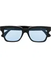 Retrosuperfuture Square-frame Logo Sunglasses In Schwarz