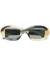 Retrosuperfuture Square Tinted-lenses Sunglasses In Nude