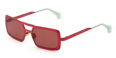 Retrosuperfuture Stereo Plasma Mm4 Men's Sunglasses Red Size 56