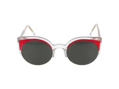 Retrosuperfuture Sunglasses  Lucia Surface Coral Red 51/22/145 In Gray