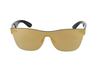 Retrosuperfuture Sunglasses  Screen Classic Gold Gold 55/17/145 In Yellow