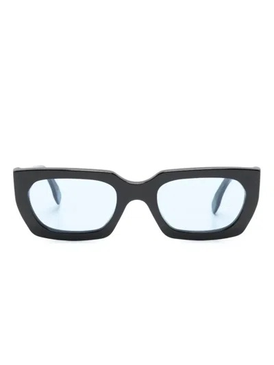 Retrosuperfuture Teddy Rectangle-frame Sunglasses In Black