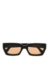 Retrosuperfuture Teddy Square Frame Sunglasses Tinted Lenses In Black