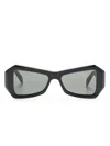 Retrosuperfuture Tempio Sonnenbrille Mit Geometrischem Gestell In Black