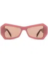 Retrosuperfuture Tempio Rectangular Frame Sunglasses In Pink