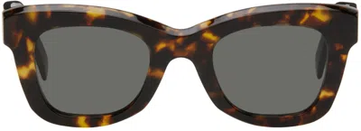 Retrosuperfuture Tortoiseshell Altura Sunglasses In Burnt Havana
