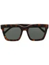Retrosuperfuture Tortoiseshell-effect Square-frame Sunglasses In Braun