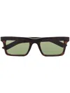 Retrosuperfuture Tortoiseshell-effect Square Sunglasses In Braun